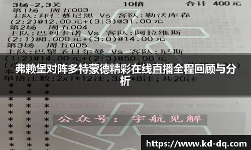 弗赖堡对阵多特蒙德精彩在线直播全程回顾与分析